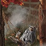 Interactive Skeleton in Hammock spooky Halloween decoration sound-activated